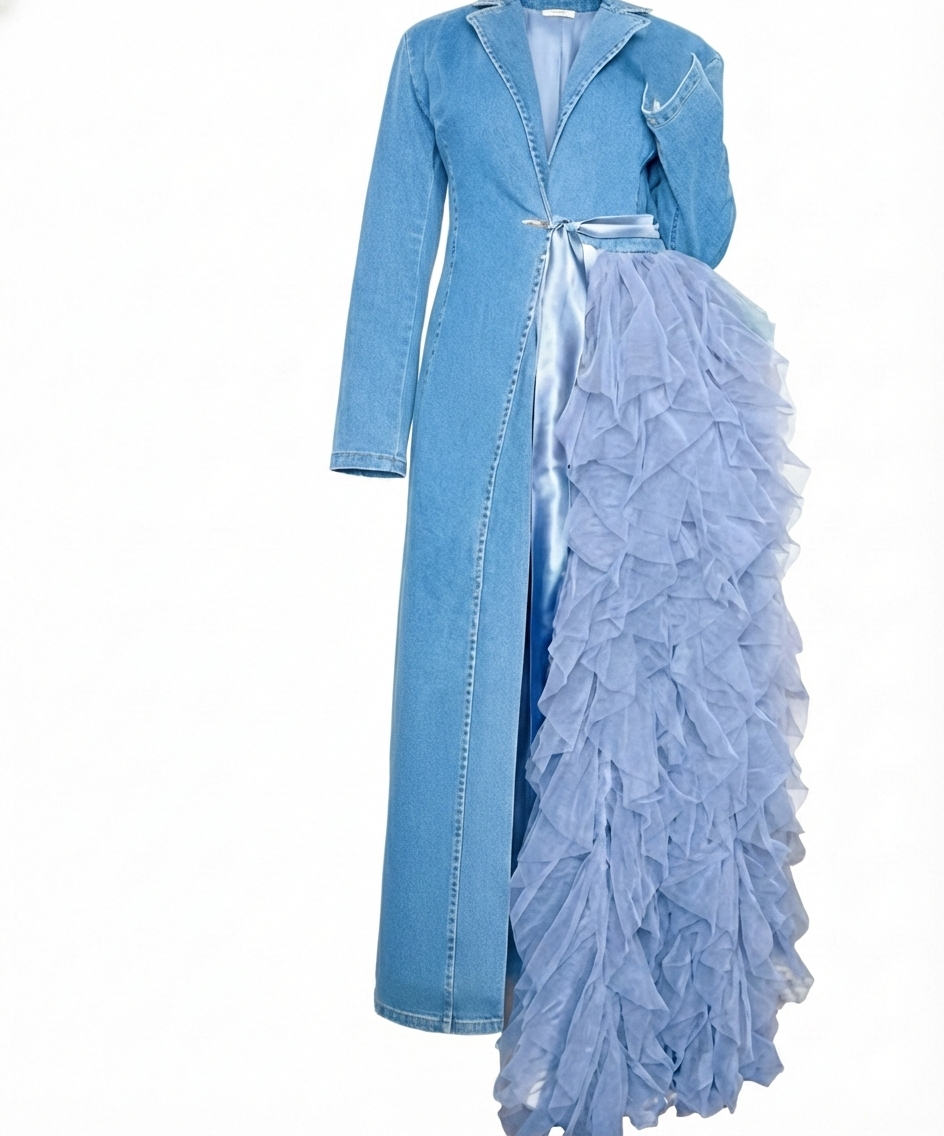 Kiara Blazer Dress (Denim) Small