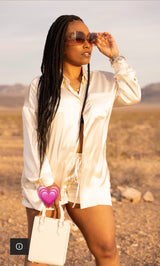 TLC Creep Satin 2pc Short Set