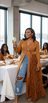 Kiara Blazer Dress (Rust)