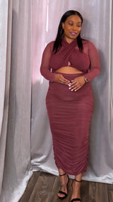 Sheer Luxe Bodycon Dress