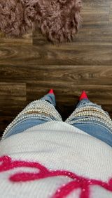 Shut Em' Down Embellished Jeans