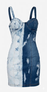Denim Switch Mini Dress