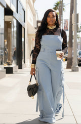 Such A Lady Denim Jumpsuit