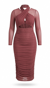 Sheer Luxe Bodycon Dress