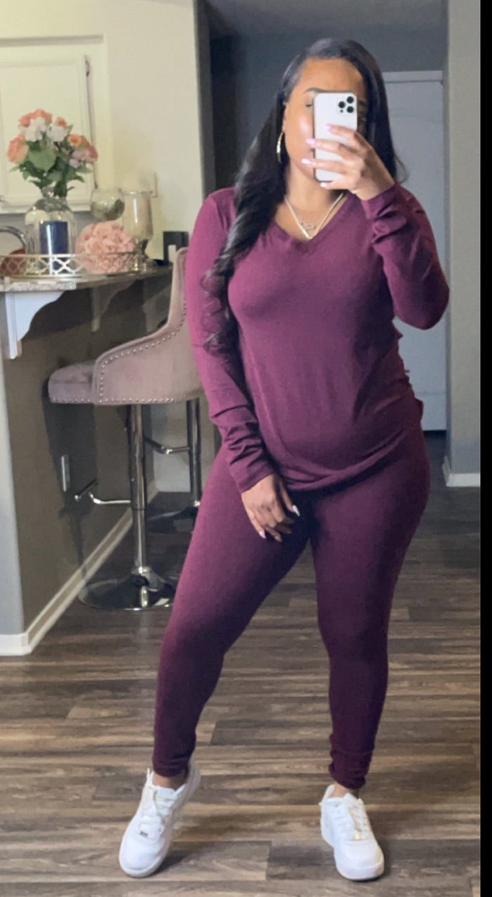 Lizzy 2pc Set (Eggplant)