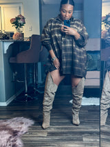 Peyton | Oversized Plaid Shirt/Dress