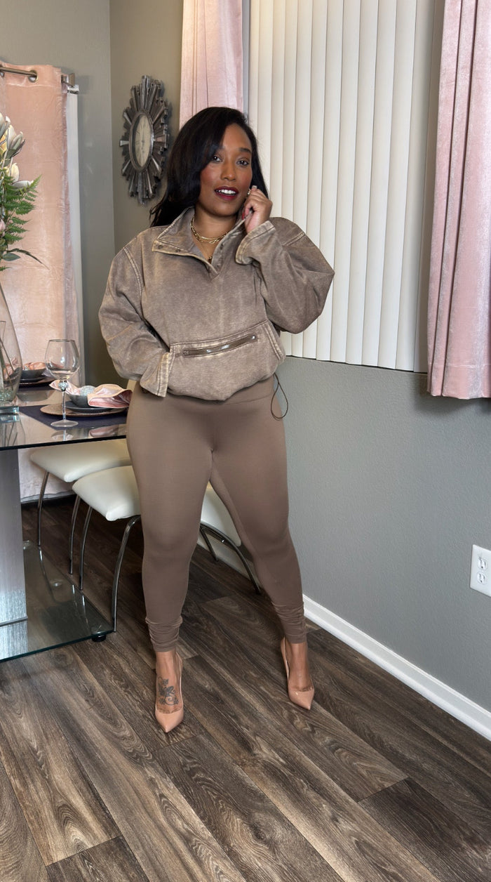 Fit Queen Premium Leggings (Taupe)
