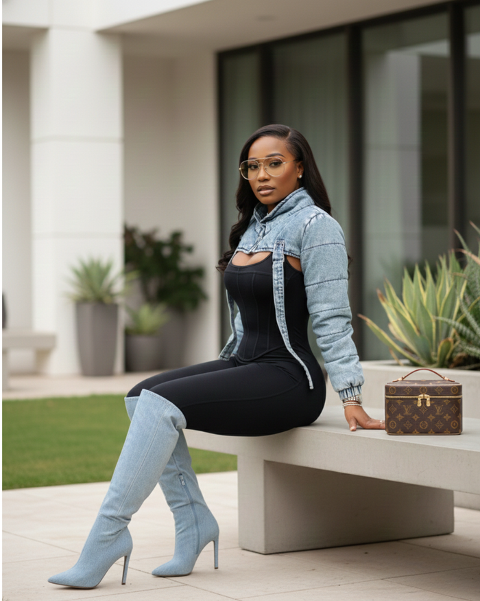 Suspense Denim Crop Jacket