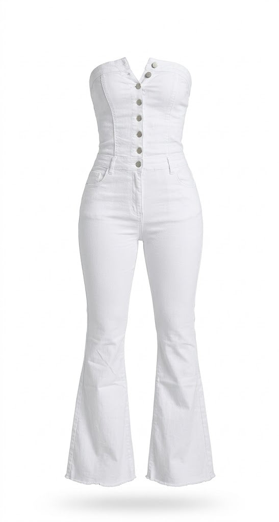 Blanc Muse Denim Jumpsuit