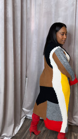 Color Block'n Sweater Dress