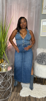 Peyton Denim Midi Skirt