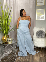 Such A Lady Denim Jumpsuit