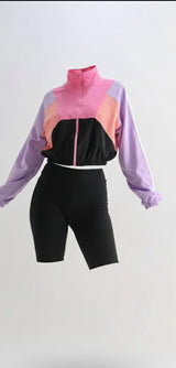 Sporty Queen Zip Up Set (Purple)