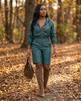 Legacy Leather Bermuda Set (Teal)