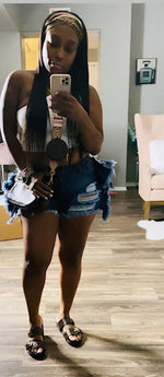 Butterfly Shorts (Light washed)