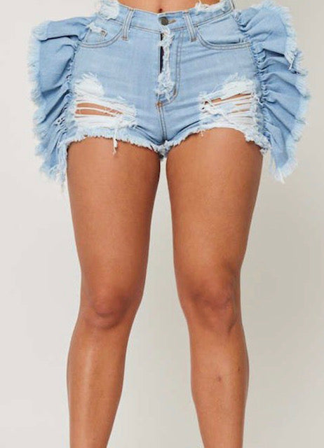 Butterfly Shorts (Light washed)