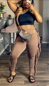 Fringe leggings