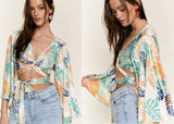 Kiwi Top (Ivory Print)