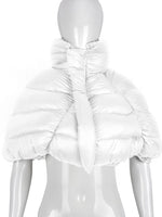 Angie Puff Poncho (White)